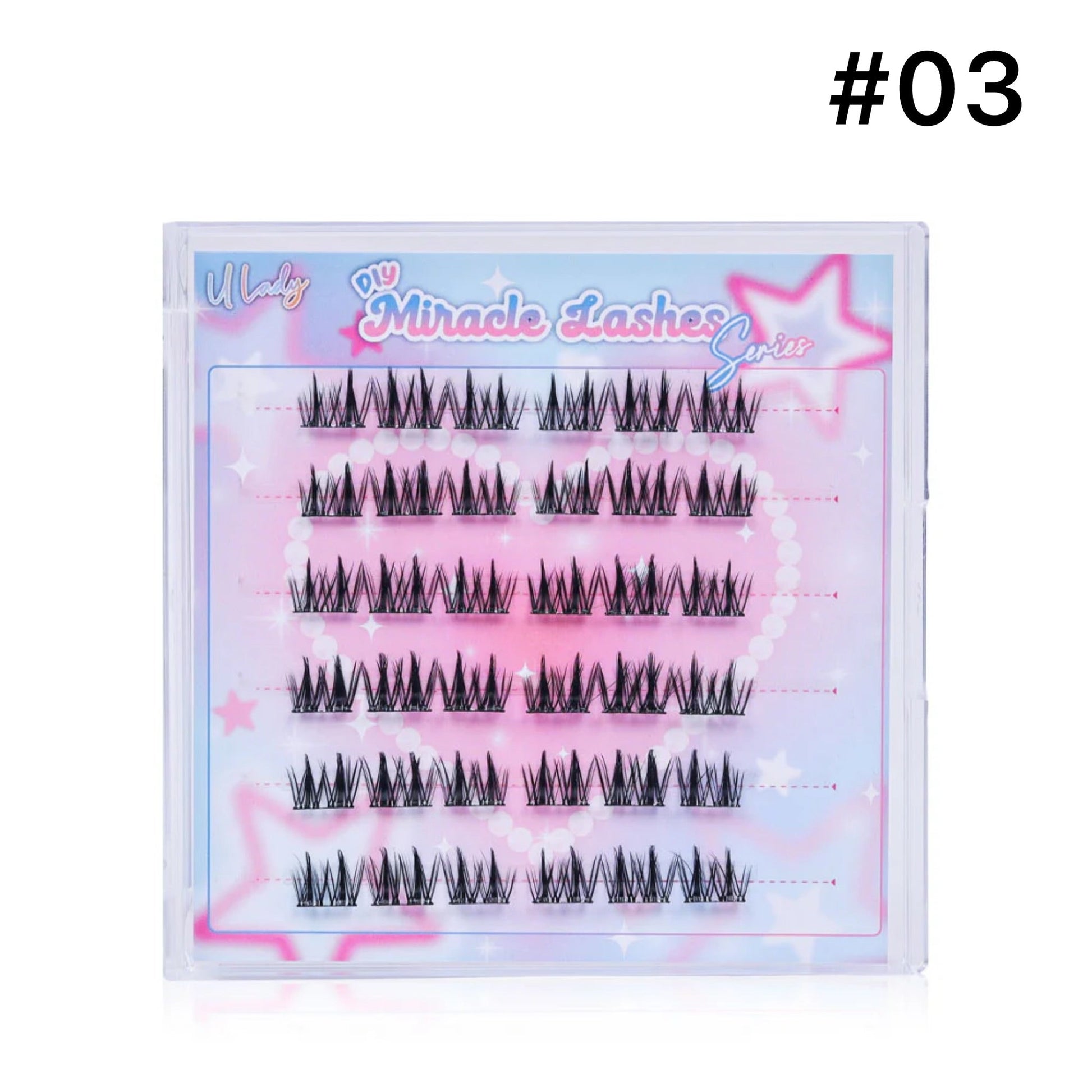 U Lady DIY Miracle Lashes رموش يو ليدي المعجزة المصنوعة يدويًا - Princess Cosmetics Qatar