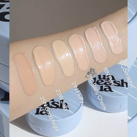 Unleashia Babe Skin Baby Blue Cushion (6 Shades). وسادة أنليشيا بيب سكين باللون الأزرق الفاتح (6 ألوان) - Princess Cosmetics Qatar