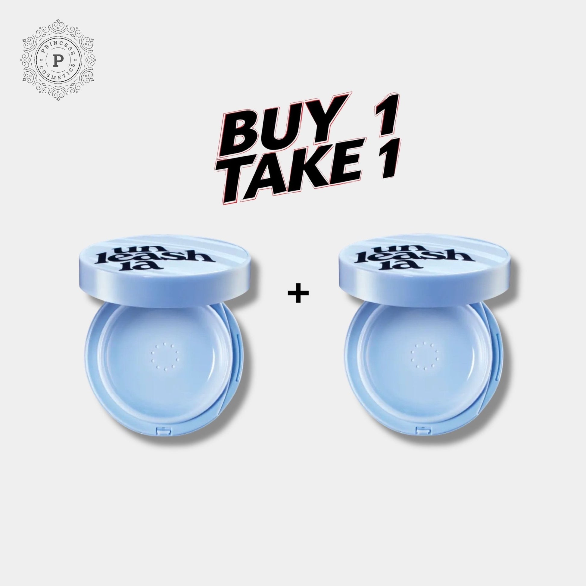 Unleashia Babe Skin Baby Blue Cushion (BUY 1 GET 1) وسادة أونليسيا بشرة الطفل الزرقاء - Princess Cosmetics Qatar