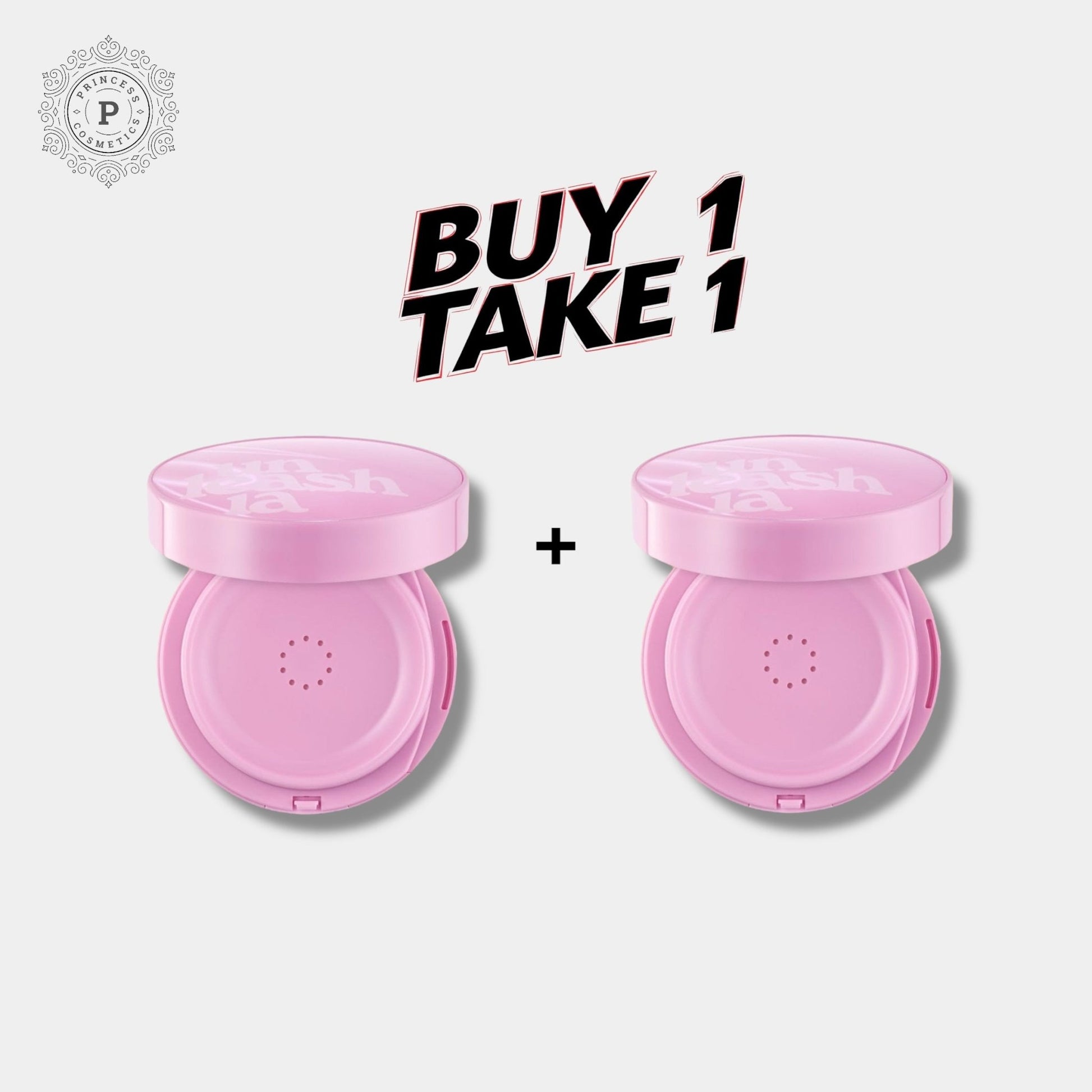 Unleashia Don't Touch Glass Pink Cushion (BUY 1 GET 1) وسادة "لا تلمس الزجاج" باللون الوردي من إطلاق العنان - Princess Cosmetics Qatar