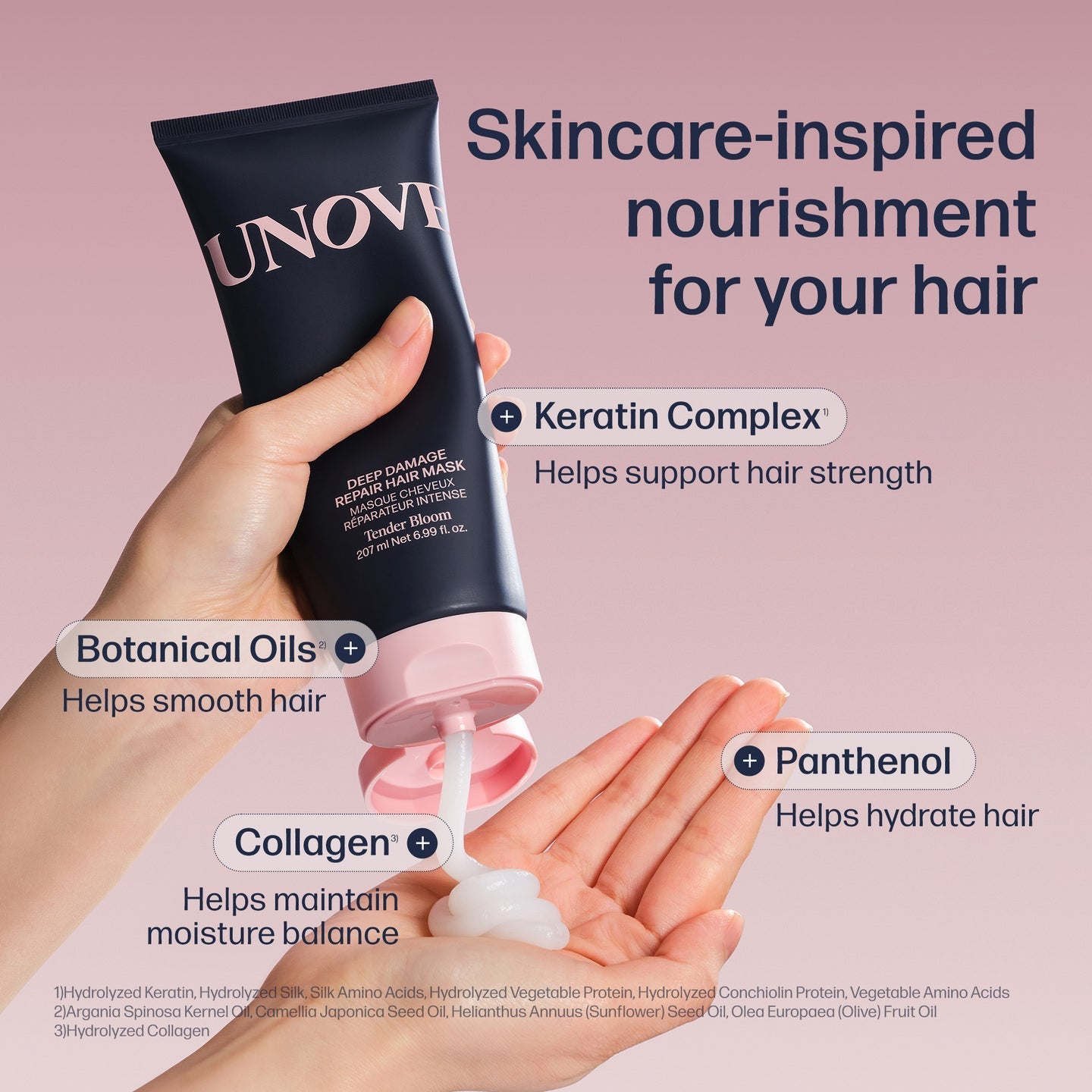 UNOVE Deep Damage Repair Hair Mask 207ml قناع الشعر UNOVE لإصلاح التلف العميق - Princess Cosmetics Qatar