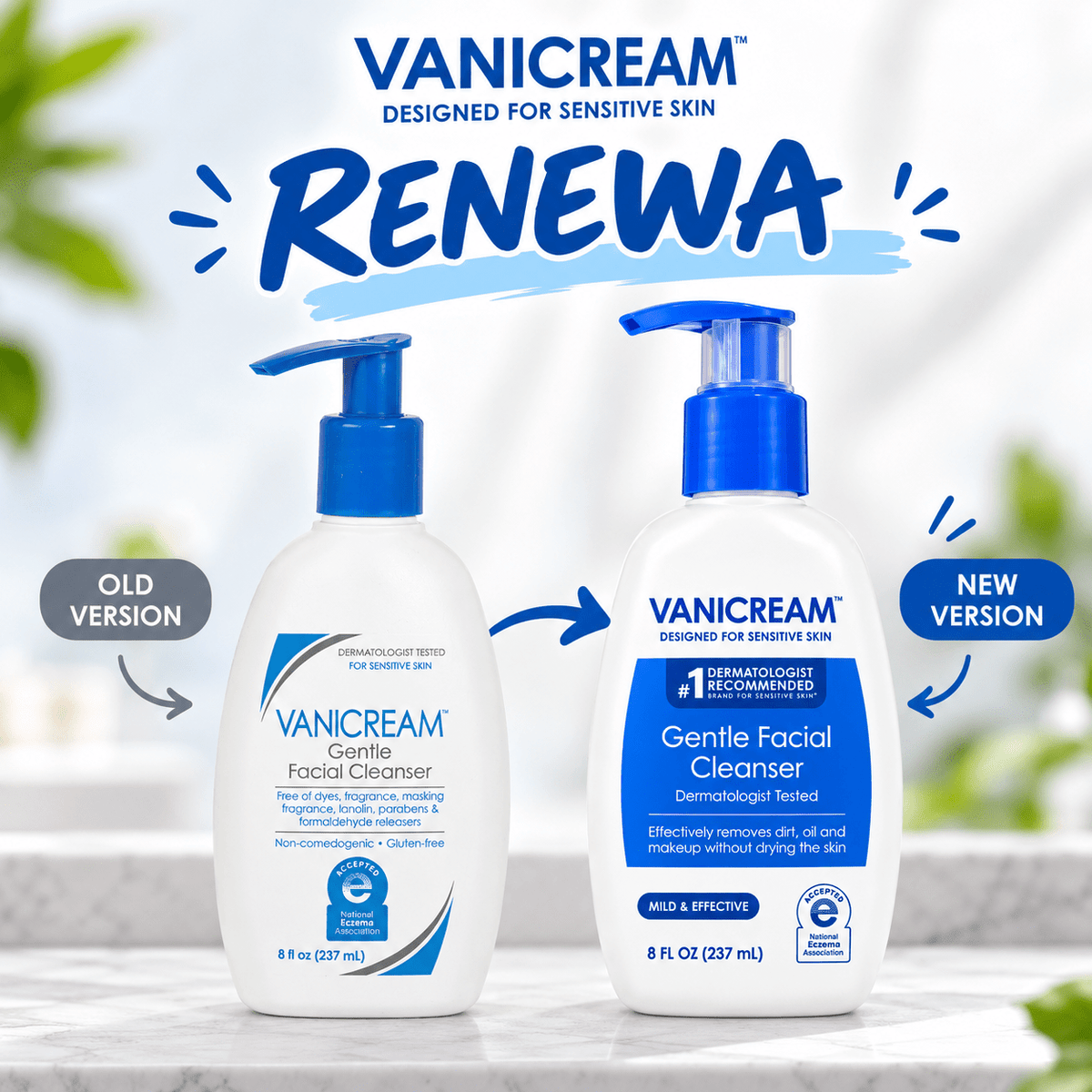 Vanicream Gentle Facial Cleanser 237ml منظف الوجه اللطيف فاني كريم - Princess Cosmetics Qatar