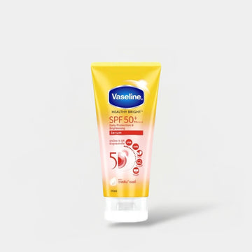 Vaseline Daily Protection & Brightening Serum Sunscreen SPF50+ PA++++ 300ml فازلين الحماية اليومية ومصل التفتيح واقي الشمس - Princess Cosmetics Qatar