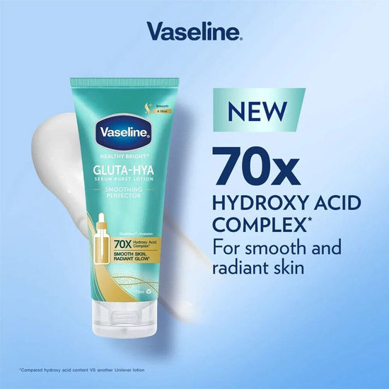 Vaseline Gluta - Hya Serum Burst Lotion Smoothing Perfector 300ml فازلين جلوتا هيا سيروم بيرست لوشن تنعيم البشرة - Princess Cosmetics Qatar