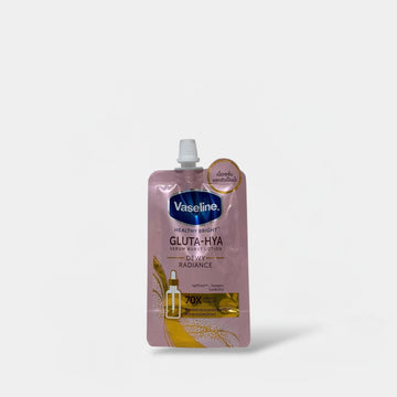 Vaseline Healthy Bright Gluta - Hya Serum Burst Lotion Dewy Radiance SACHET 30ml فازلين هيلثي برايت جلوتا هيا سيروم بيرست لوشن ديوي راديانس كيس - Princess Cosmetics Qatar