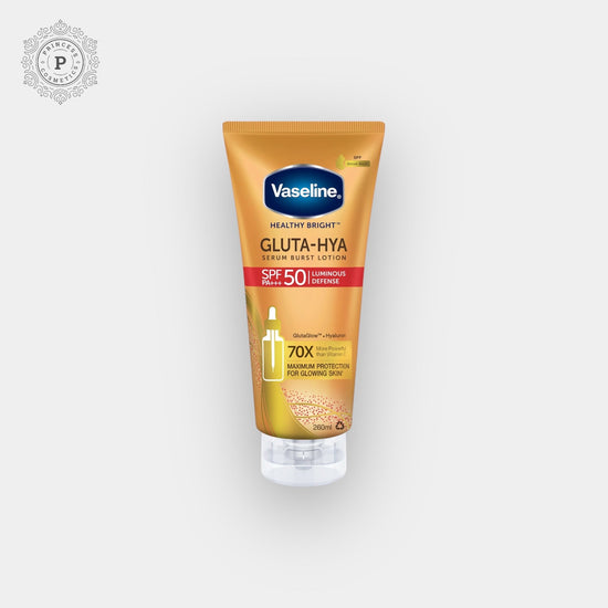 Vaseline Healthy Bright Gluta - Hya Serum Burst Lotion SPF50 PA+++ 260ml فازلين صحي مشرق الجلوتا هيا سيروم فورست لوشن - Princess Cosmetics Qatar