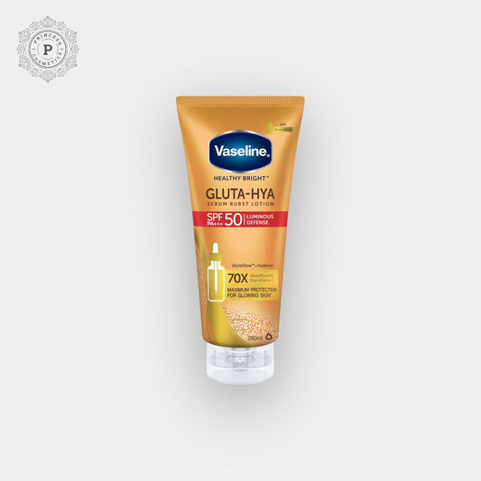 Vaseline Healthy Bright Gluta - Hya Serum Burst Lotion SPF50 PA+++ 260ml فازلين صحي مشرق الجلوتا هيا سيروم فورست لوشن - Princess Cosmetics Qatar