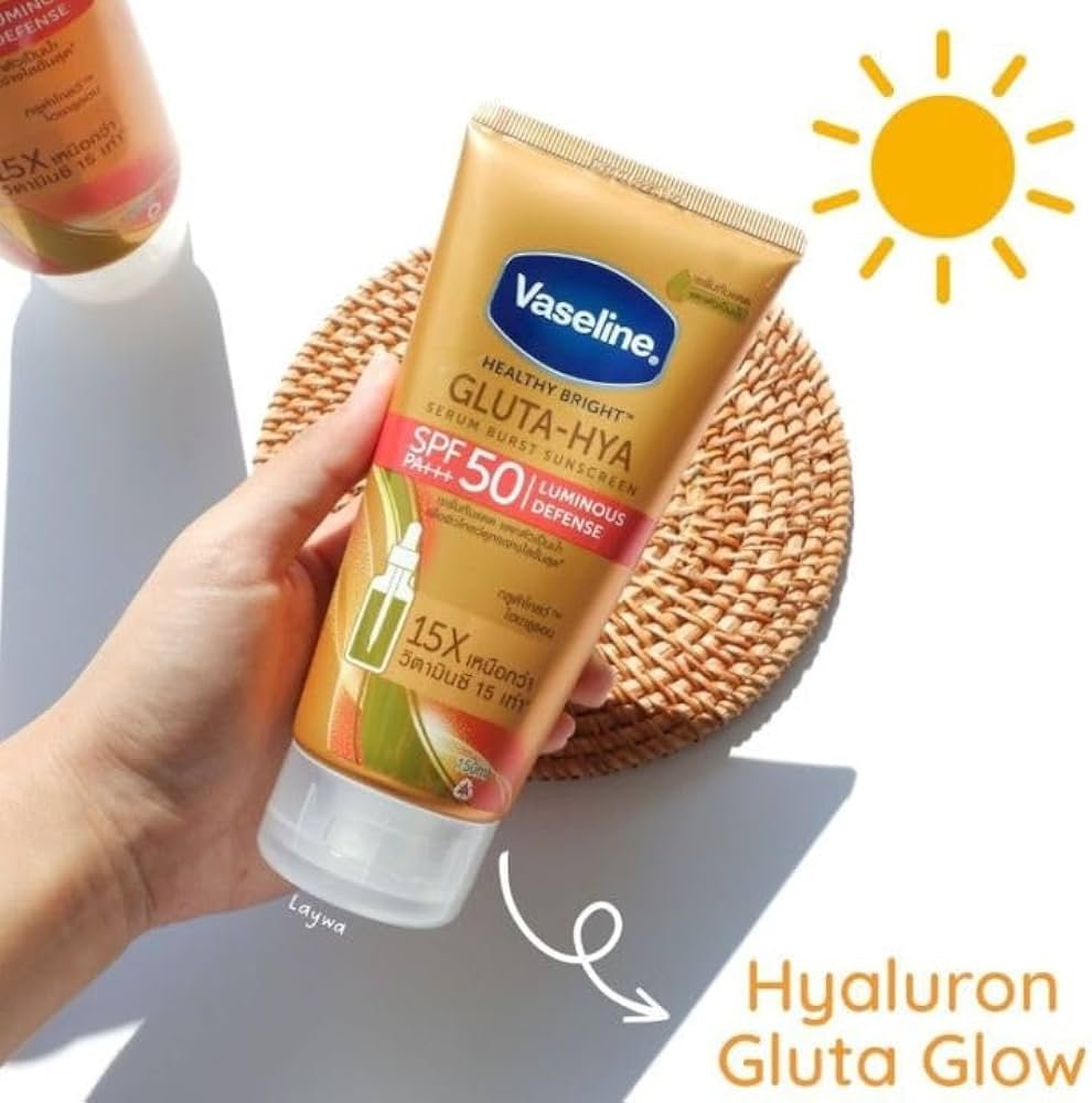 Vaseline Healthy Bright Gluta - Hya Serum Burst Lotion SPF50 PA+++ 260ml فازلين صحي مشرق الجلوتا هيا سيروم فورست لوشن - Princess Cosmetics Qatar