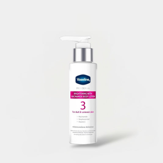 Vaseline PRO DERMA Brightening with Niacinamide Body Lotion 250ml فازلين برو ديرما لتفتيح البشرة بلوشن الجسم مع النياسيناميد - Princess Cosmetics Qatar