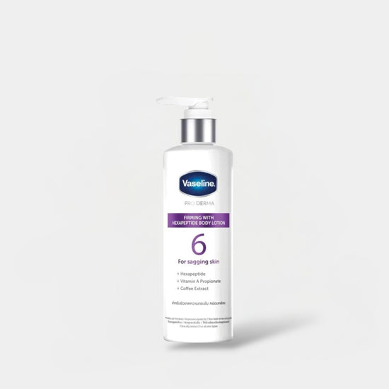 Vaseline PRO DERMA Firming with Hexapeptide Body Lotion 250ml فازلين برو ديرما لشد البشرة مع غسول الجسم سداسي الببتيد - Princess Cosmetics Qatar