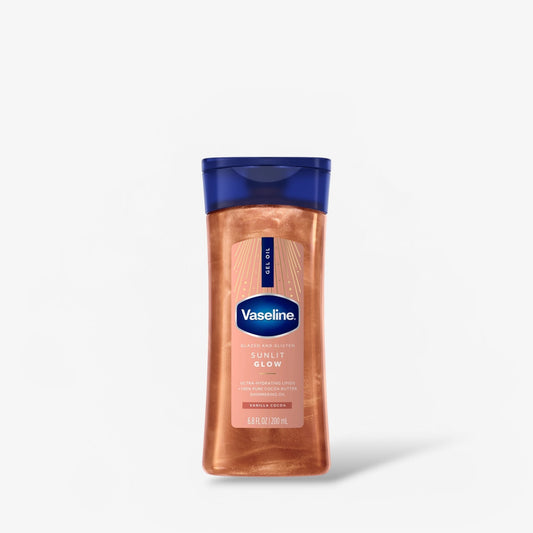 Vaseline Sunlit Glow Body Shimmer Gel Oil 200ml زيت جل الجسم اللامع من فازلين صن لايت جلو - Princess Cosmetics Qatar