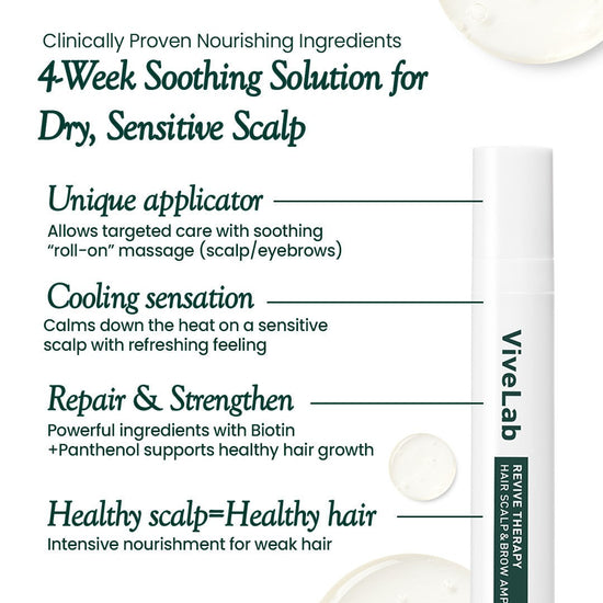 ViveLab Revive Therapy Hair Scalp & Brow Ampoule 15ml أمبولة فيف لاب ريفايف ثيرابي للشعر وفروة الرأس والحواجب - Princess Cosmetics Qatar