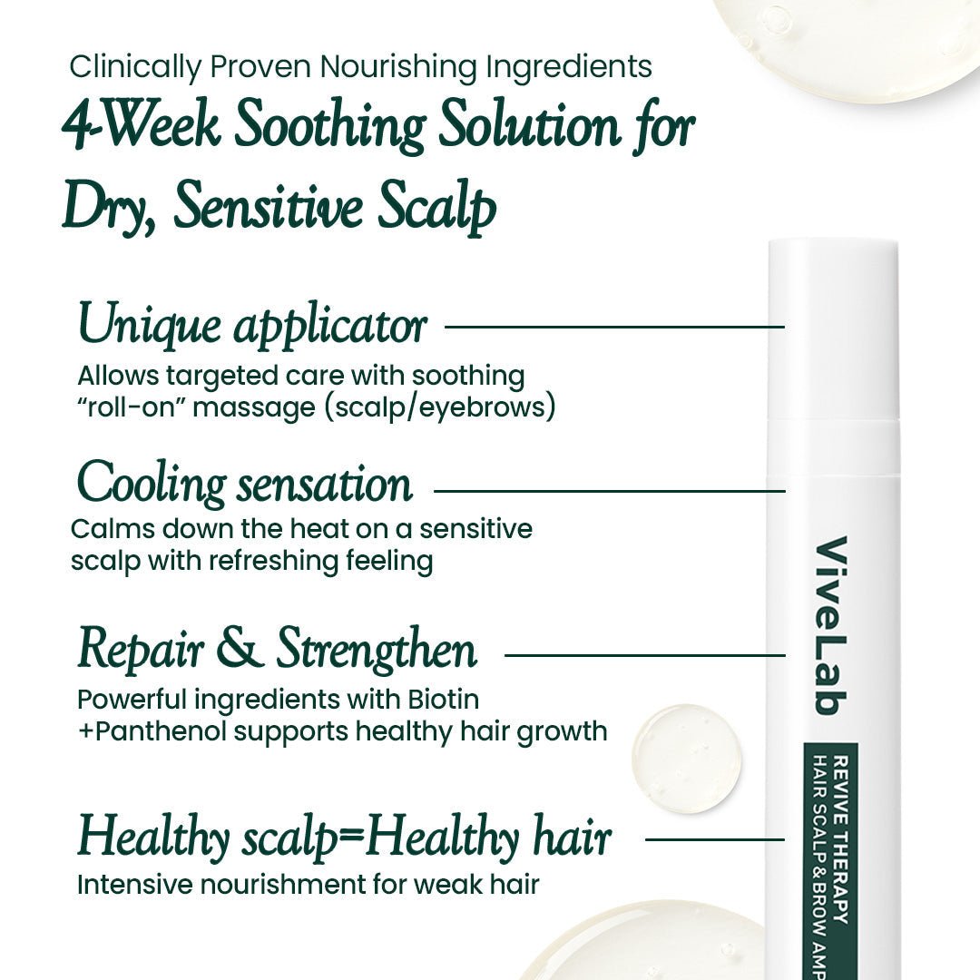 ViveLab Revive Therapy Hair Scalp & Brow Ampoule 15ml أمبولة فيف لاب ريفايف ثيرابي للشعر وفروة الرأس والحواجب - Princess Cosmetics Qatar