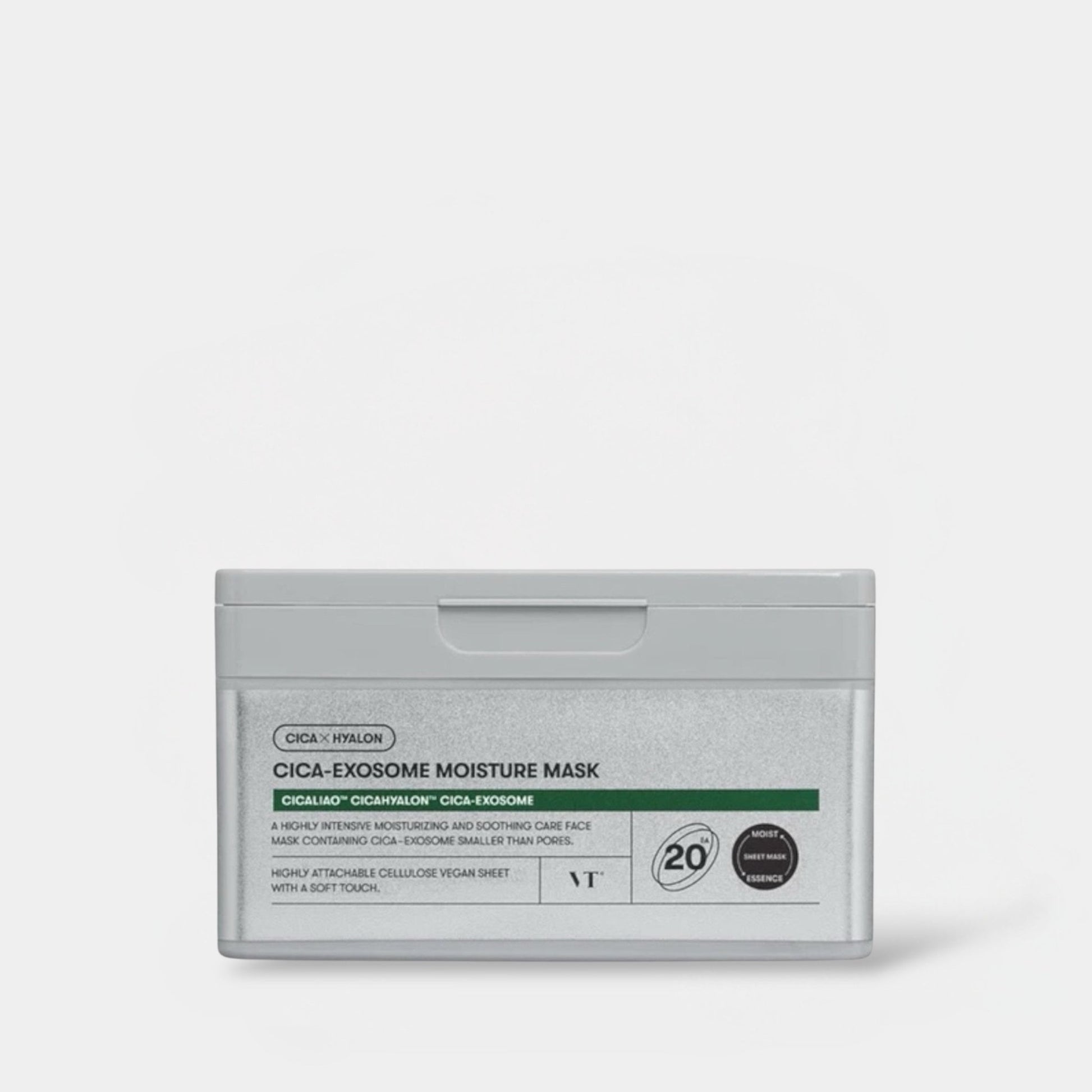 VT Cosmetics Cica - Exosome Moisture Mask (20 Sheets) قناع الترطيب سيكا - إكسوسوم من في تي كوزماتيكس - Princess Cosmetics Qatar