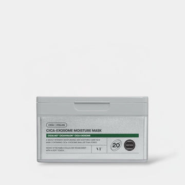 VT Cosmetics Cica - Exosome Moisture Mask (20 Sheets) قناع الترطيب سيكا - إكسوسوم من في تي كوزماتيكس - Princess Cosmetics Qatar