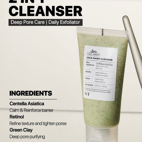 VT Cosmetics Cica Mask Cleanser 120ml قناع سيكا المنظف من في تي كوزماتيكس - Princess Cosmetics Qatar