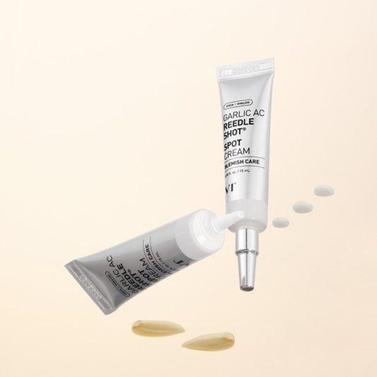 VT Cosmetics Garlic AC Reedle Shot Spot Cream 15ml كريم في تي كوزماتيكس غارليك ايه سي ريدل شوت لعلاج البقع - Princess Cosmetics Qatar