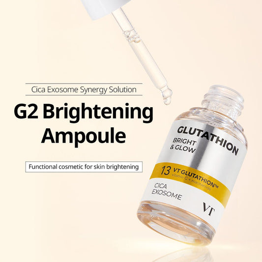 VT Cosmetics Gluathione G2 Brightening Ampoule 30ml أمبولة تفتيح البشرة جلوتاثيون جي 2 من في تي كوزماتيكس - Princess Cosmetics Qatar