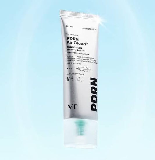 VT Cosmetics PDRN Air Cloud Sunscreen 50ml واقي الشمس في تي كوزمتكس بي دي آر إن إير كلاود - Princess Cosmetics Qatar