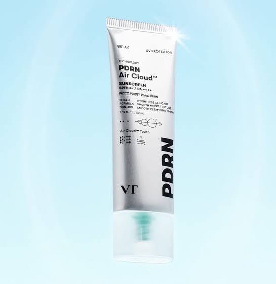 VT Cosmetics PDRN Air Cloud Sunscreen 50ml واقي الشمس في تي كوزمتكس بي دي آر إن إير كلاود - Princess Cosmetics Qatar