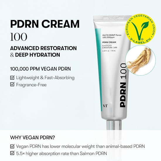 VT Cosmetics PDRN Cream 100 50ml كريم PDRN من مستحضرات التجميل في تي 100 - Princess Cosmetics Qatar