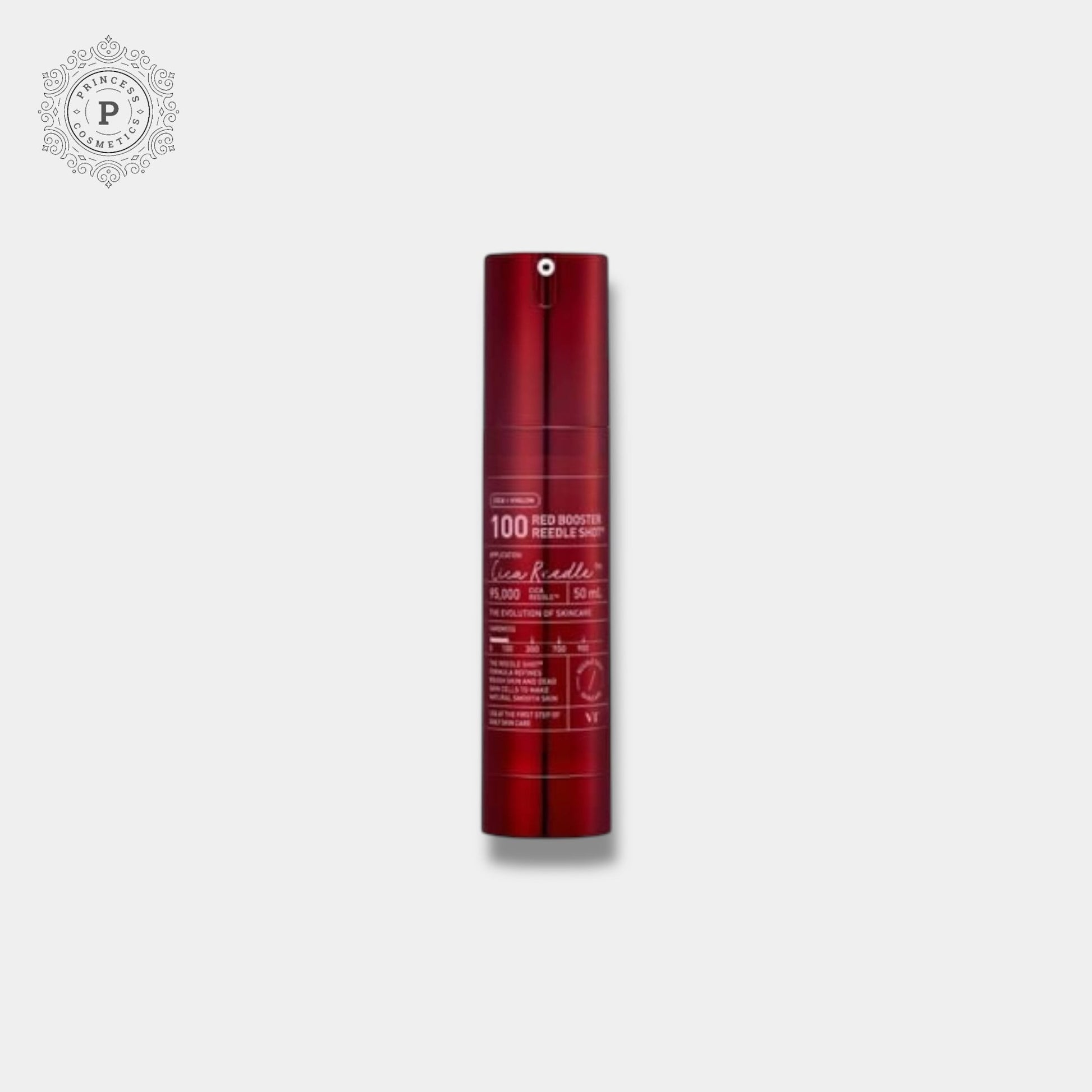 VT Cosmetics Red Booster Reedle Shot 100 50ml VT مستحضرات التجميل ريد بوستر ريدل شوت 100 - Princess Cosmetics Qatar