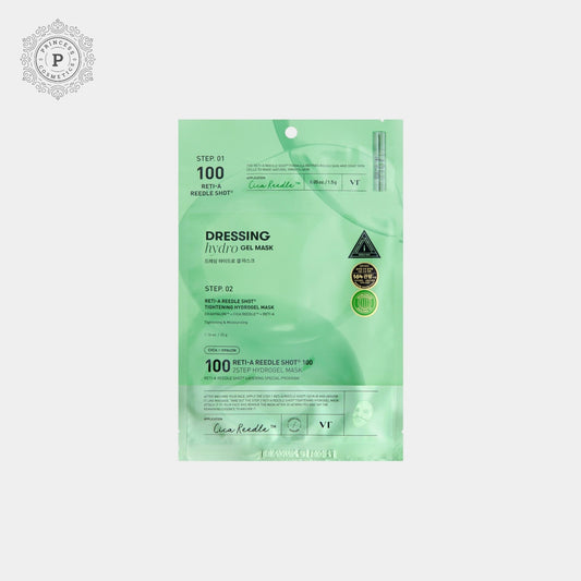 VT Cosmetics Reti - A Reedle Shot 100 2Step Hydrogel Mask (1 Sheet) VT مستحضرات التجميل Reti - A ريدل شوت 100 2Step قناع هيدروجيل - Princess Cosmetics Qatar