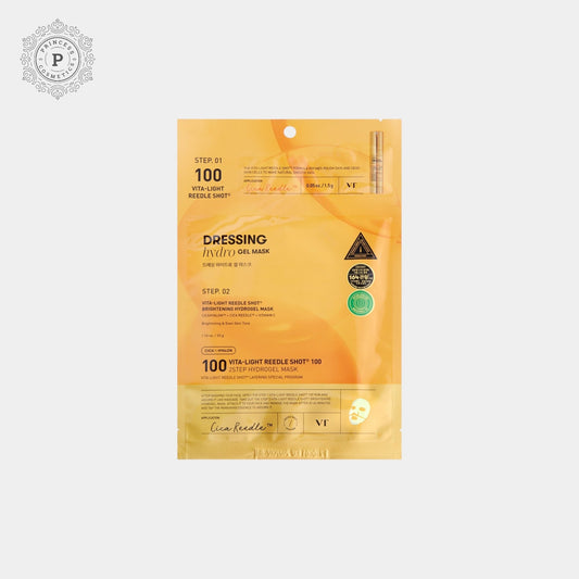 VT Cosmetics Vita - light Reedle Shot 100 2Step Hydrogel Mask (1 Sheet) VT مستحضرات التجميل فيتا لايت ريدل شوت 100 2Step قناع هيدروجيل - Princess Cosmetics Qatar