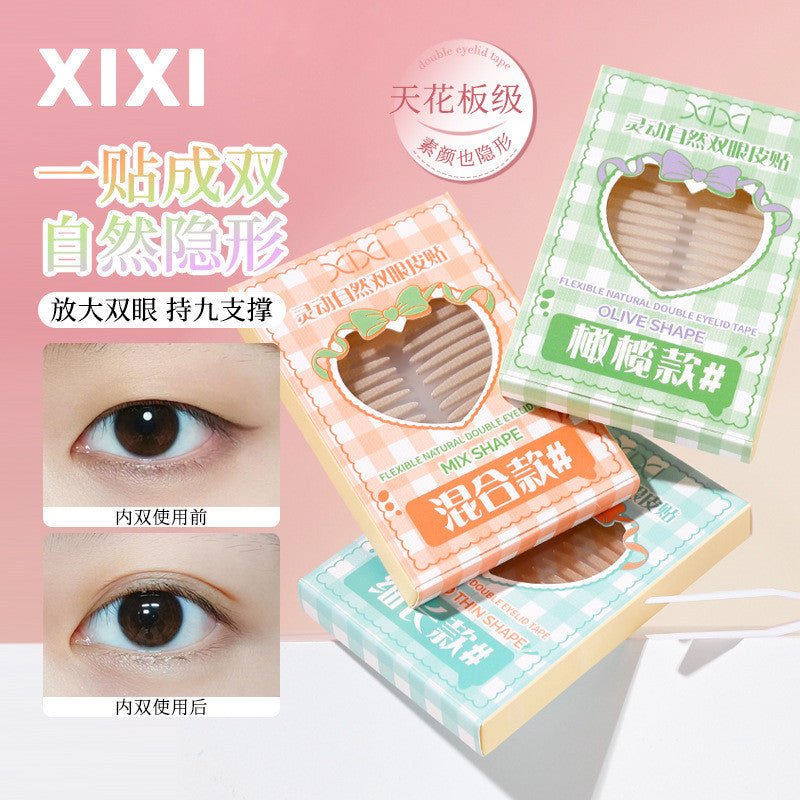 xixi Flexible Natural Double Eyelid Tape شريط لاصق مرن طبيعي مزدوج للجفن - Princess Cosmetics Qatar