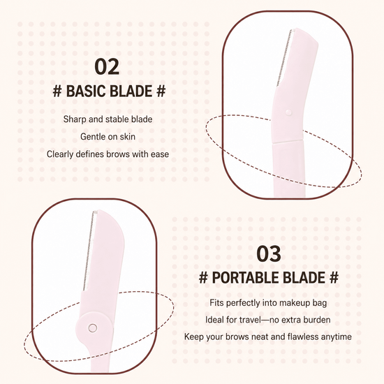 Yaozhi Easy Eyebrow Trimmer Set مجموعة ياوتشي لتشذيب الحواجب السهلة - Princess Cosmetics Qatar