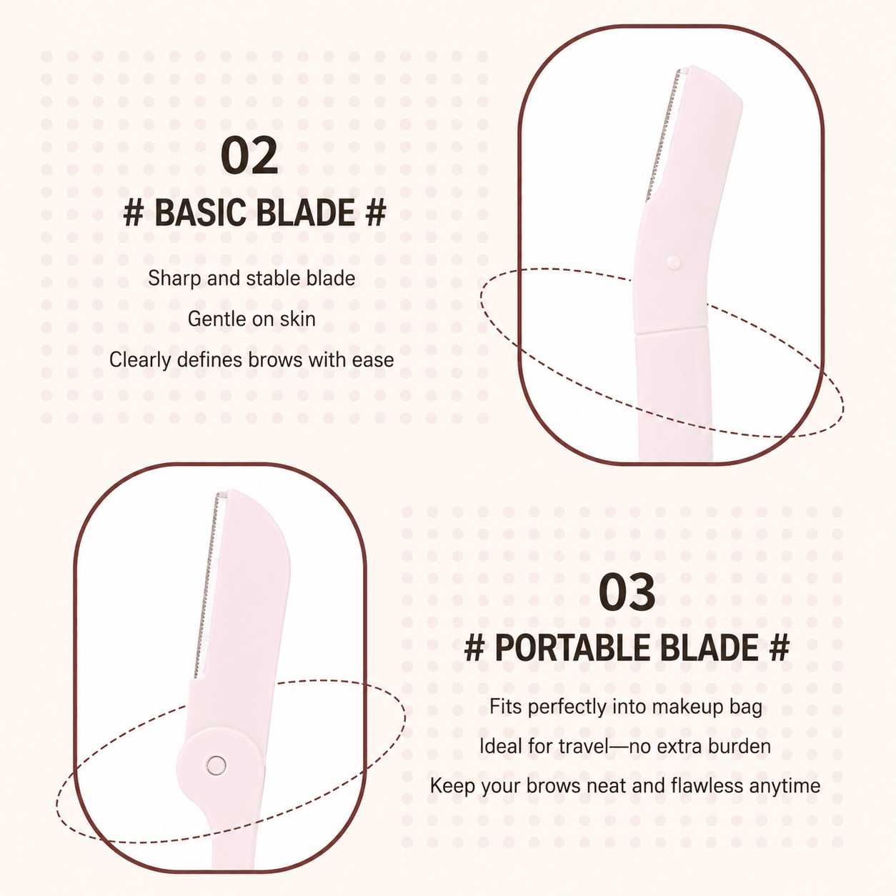 Yaozhi Easy Eyebrow Trimmer Set مجموعة ياوتشي لتشذيب الحواجب السهلة - Princess Cosmetics Qatar