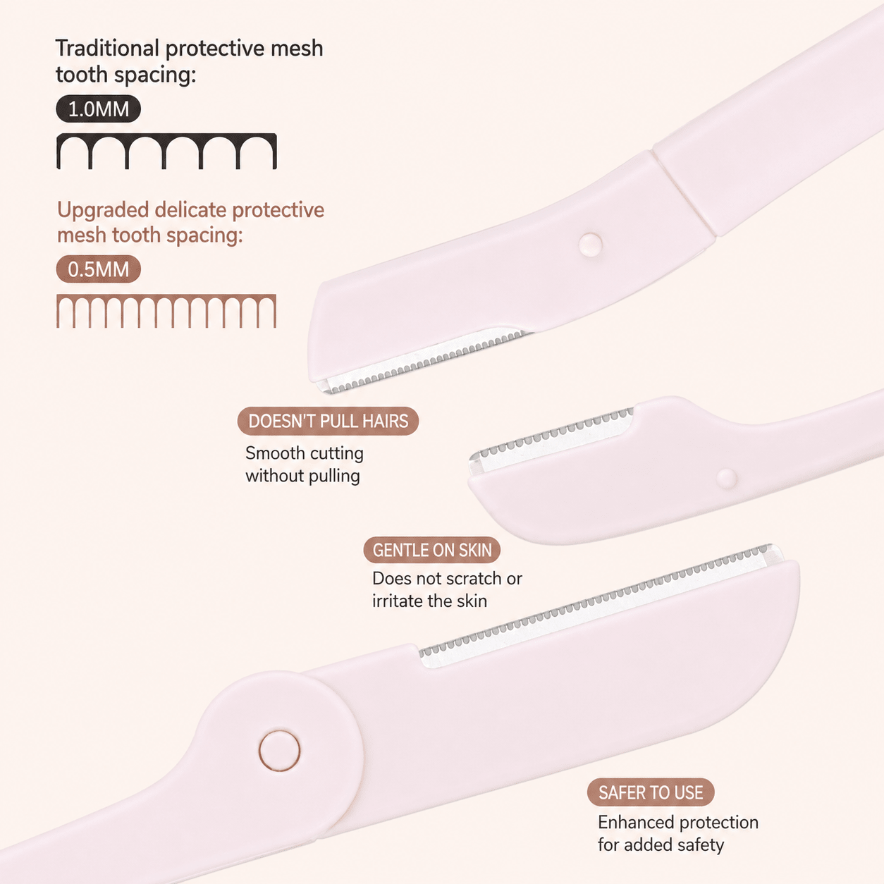 Yaozhi Easy Eyebrow Trimmer Set مجموعة ياوتشي لتشذيب الحواجب السهلة - Princess Cosmetics Qatar