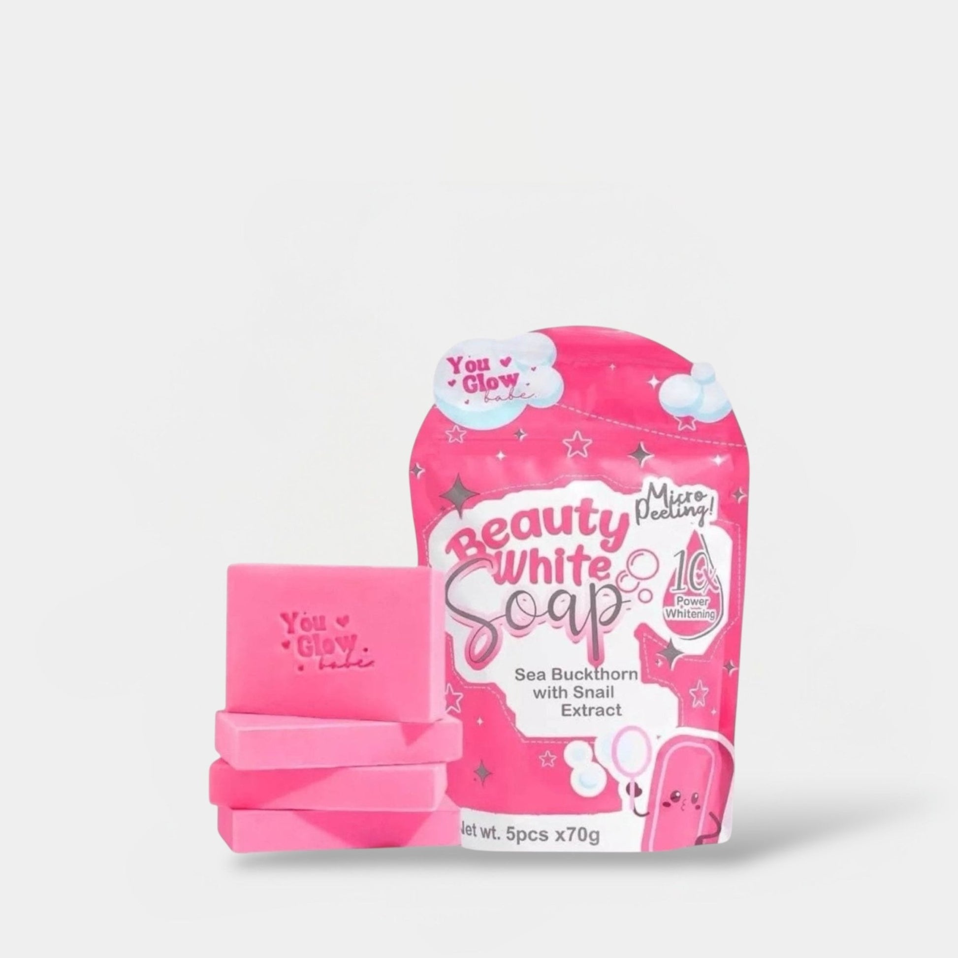 You Glow Babe Beauty White Soap (5pcsx70g) صابون يو جلو بيب بيوتي الأبيض - Princess Cosmetics Qatar