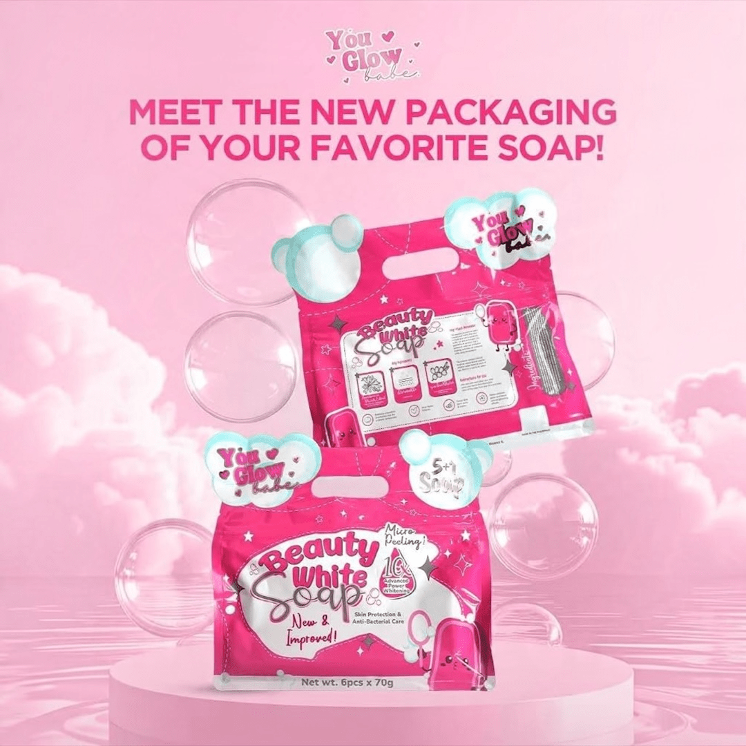 You Glow Babe Beauty White Soap (6 Bars x 70g) صابون يو جلو بيب بيوتي الأبيض - Princess Cosmetics Qatar