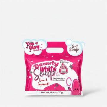 You Glow Babe Beauty White Soap (6 Bars x 70g) صابون يو جلو بيب بيوتي الأبيض - Princess Cosmetics Qatar