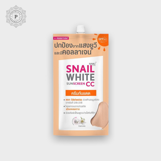 Namu Life Snail White CC Sunscreen SACHET. كيس واقي من الشمس من نامو لايف سنيل وايت CC