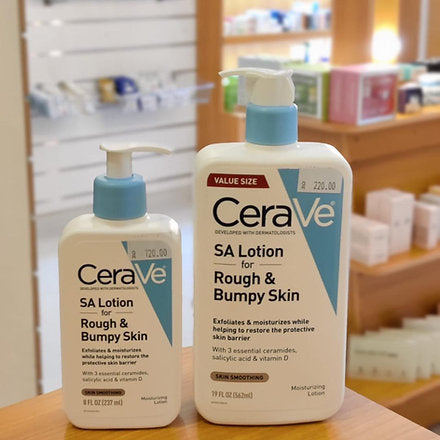 CeraVe SA Lotion for Rough & Bumpy Skin (2 sizes) لوشن سيرافي إس إيه للبشرة الخشنة والمتشققة (مقاسين)