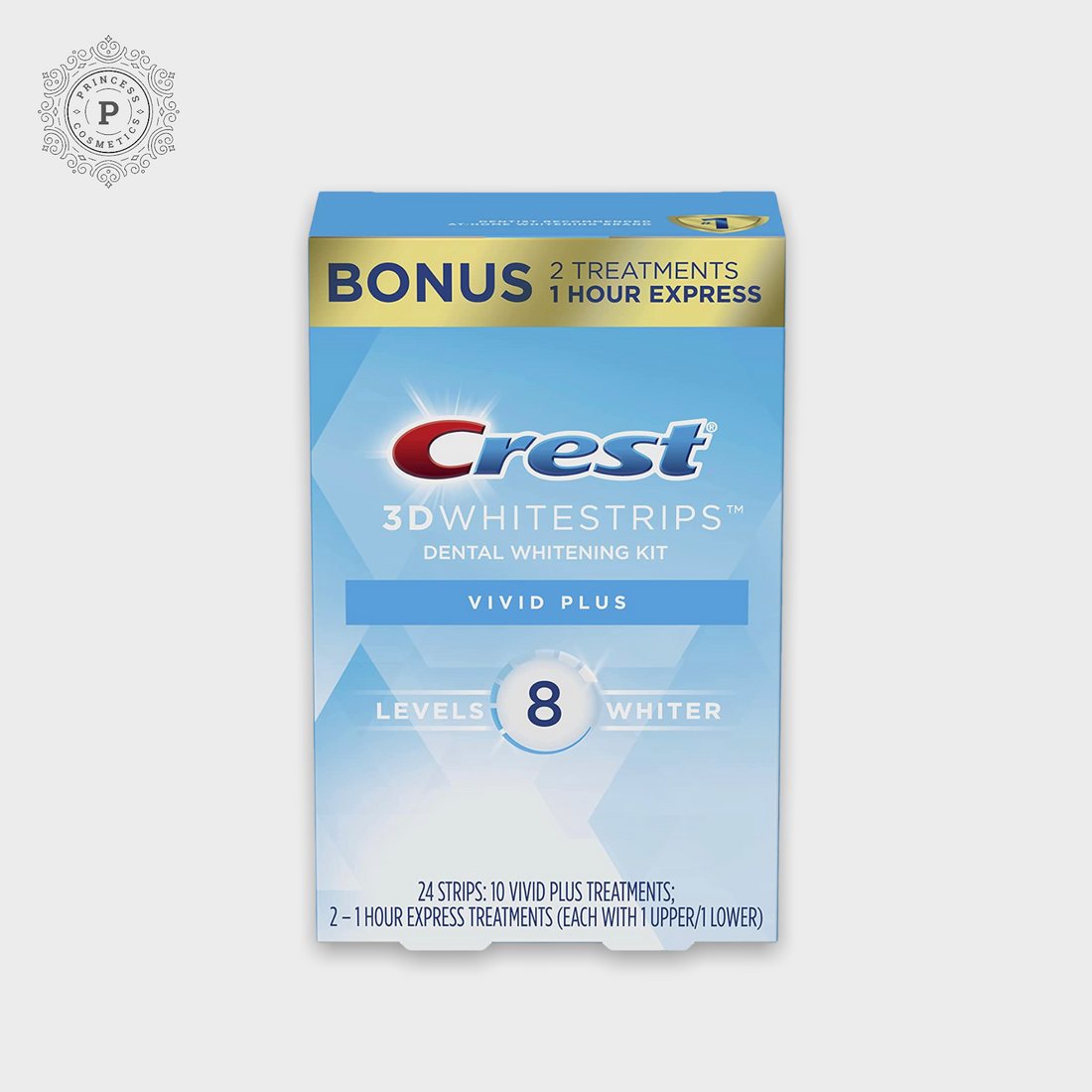 Crest Level 8 3D White Whitestrips Vivid Plus Teeth Whitening Kit (24pcs)