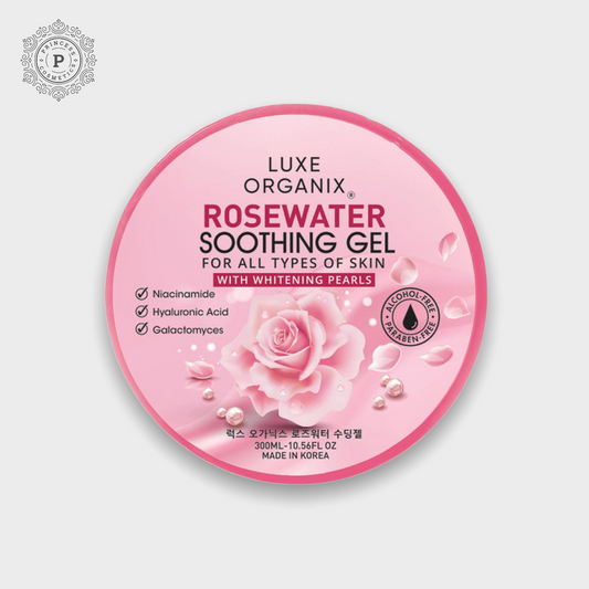 Luxe Organix Rosewater Soothing Gel 300g لوكس أورجانيكس جل مهدئ بماء الورد 300 جم