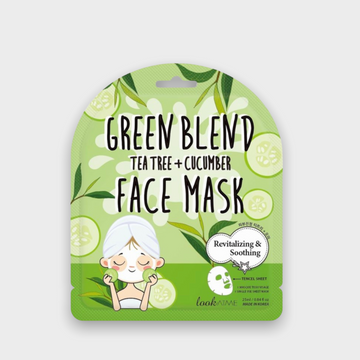 LookATME Green Blend Tea Tree + Cucumber Face Mask  (1 Sheet)