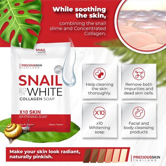 Precious Skin Snail White Collagen Soap 10g