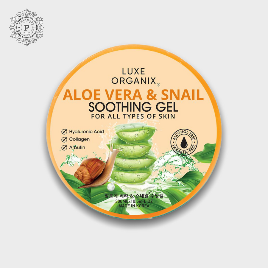 Luxe Organix Aloe Vera & Snail Soothing Gel 95% 300ml