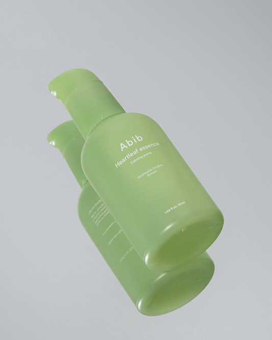 Abib Heartleaf Essence Calming Pump 50ml. مضخة أبيب هارت ليف إيسنس المهدئة - Princess Cosmetics Qatar