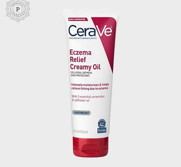 Cerave Eczema Creamy Oil (2 Size). زيت كريمي لعلاج الأكزيما من سيرافي (حجمين) - Princess Cosmetics Qatar