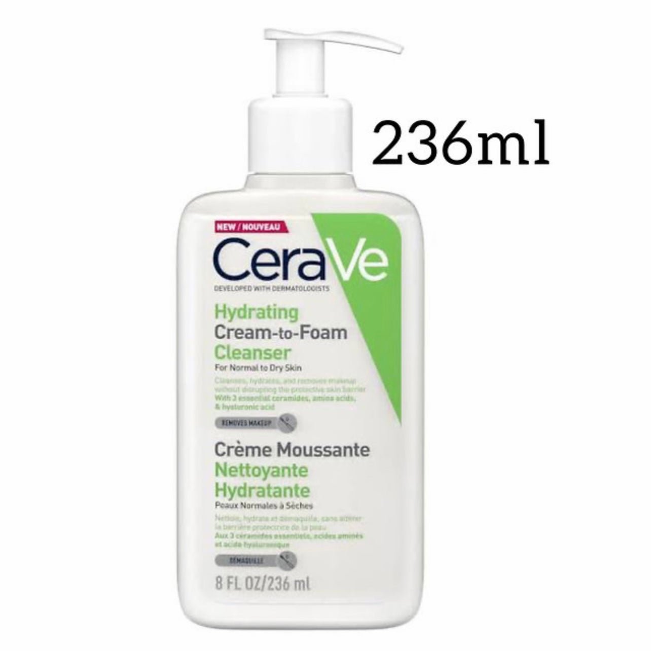 CeraVe Hydrating Cream - to - Foam Cleanser منظف الكريمة المرطب من سيرافي إلى الرغوة - Princess Cosmetics Qatar