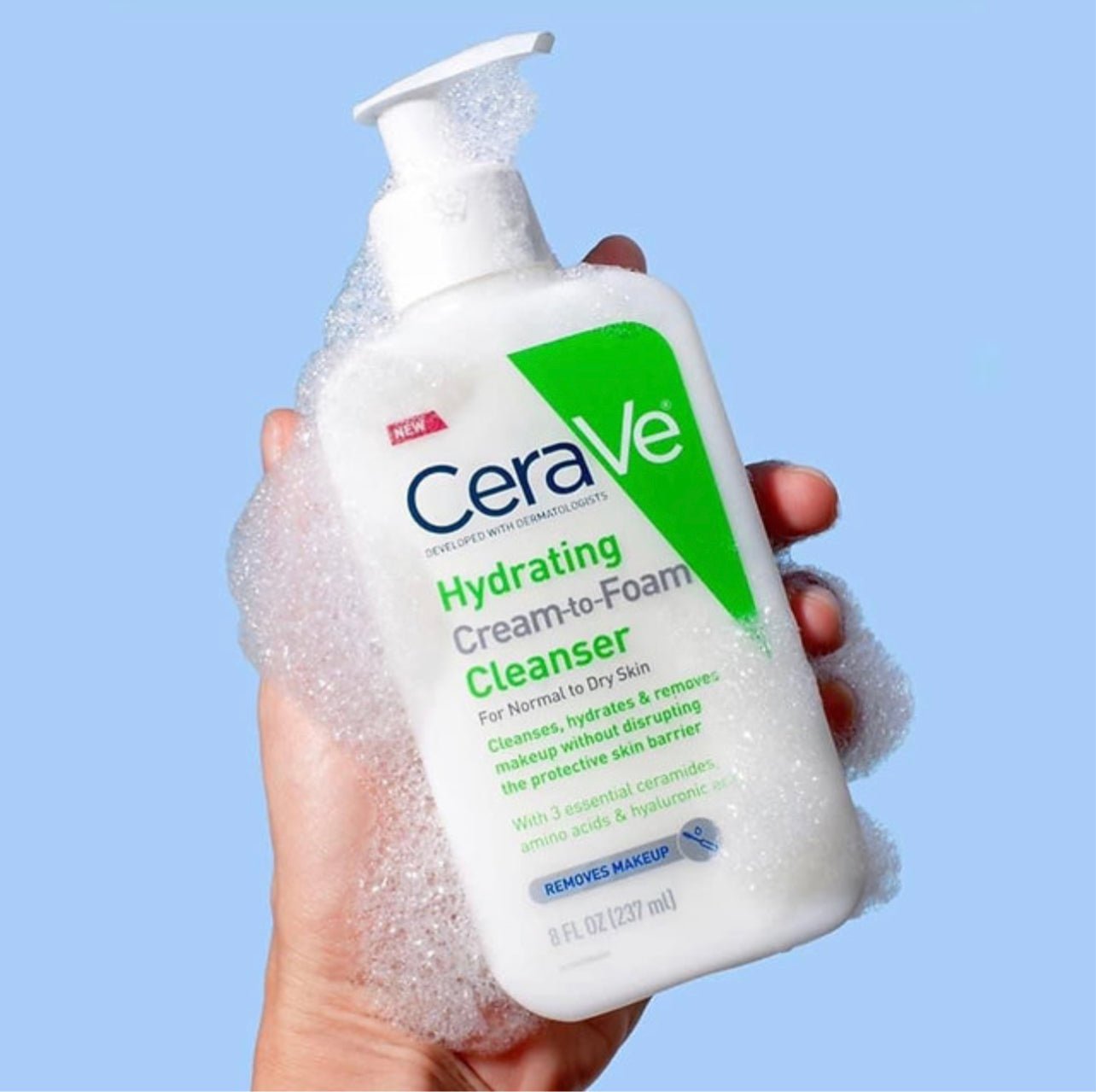 CeraVe Hydrating Cream - to - Foam Cleanser منظف الكريمة المرطب من سيرافي إلى الرغوة - Princess Cosmetics Qatar