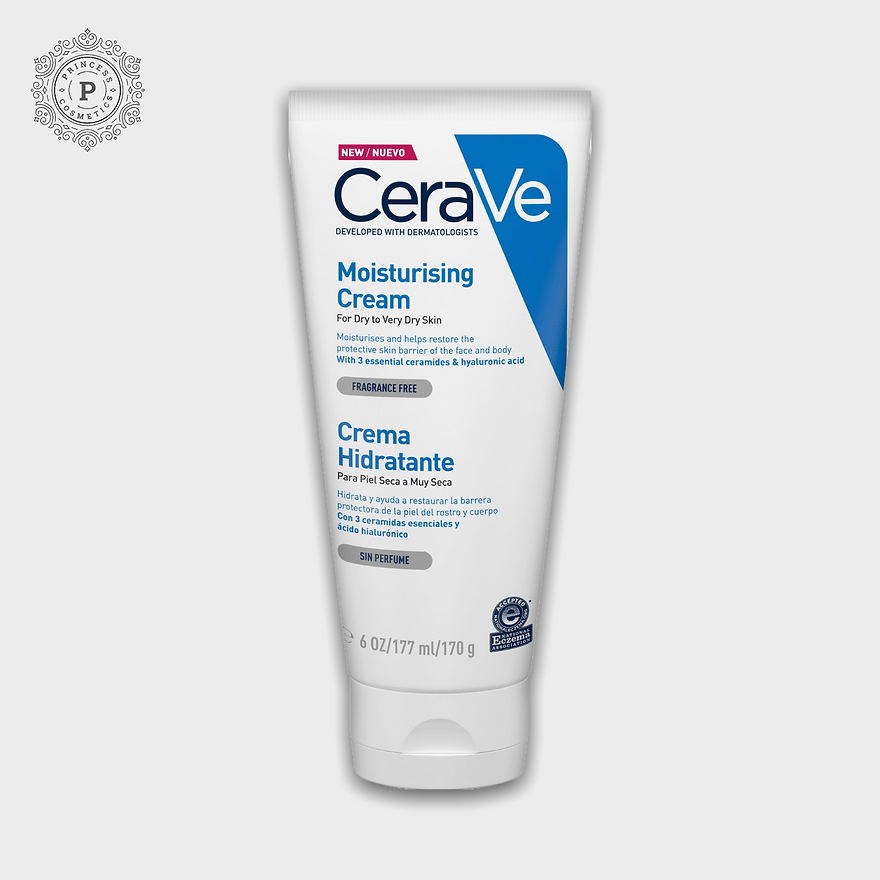 CeraVe Moisturising Cream (UK) - 2 size. كريم مرطب من سيرافي (المملكة المتحدة) - مقاسين - Princess Cosmetics Qatar