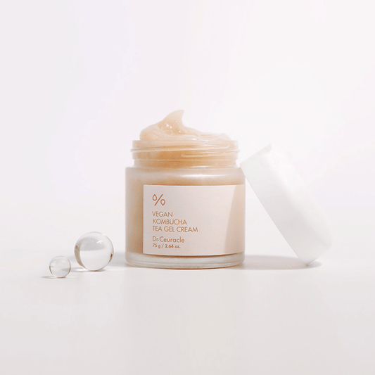 Dr. Ceuracle Vegan Kombucha Tea Gel Cream 75g. كريم جل شاي الكومبوتشا النباتي من دكتور سيوراكل 75 جرام - Princess Cosmetics Qatar