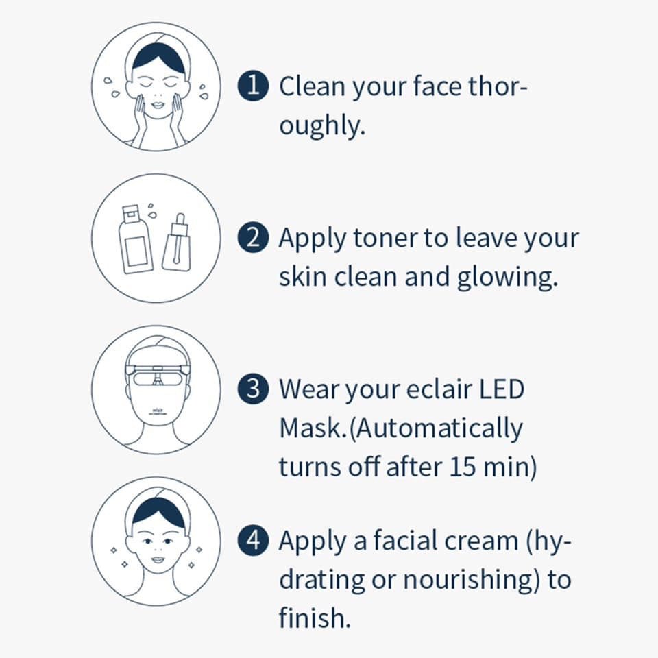 Eclair Led Therapy Mask. قناع علاجي من اكلير ليد - Princess Cosmetics Qatar