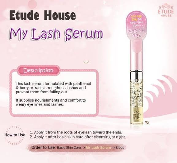 Etude House Lash Serum 9g. سيروم الرموش من إيتود هاوس 9 جرام - Princess Cosmetics Qatar